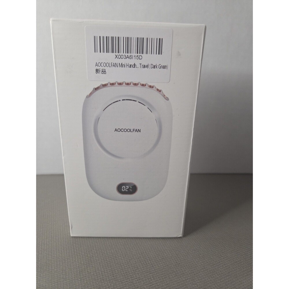 AOCOOLFAN Portable Neck Fan, Mini Small Personal Handheld Fan Portable, White